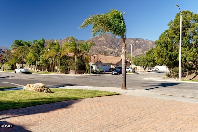 view of street featuring a mountain view