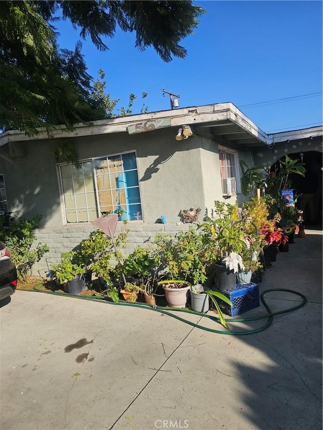 view of home's exterior with a patio area