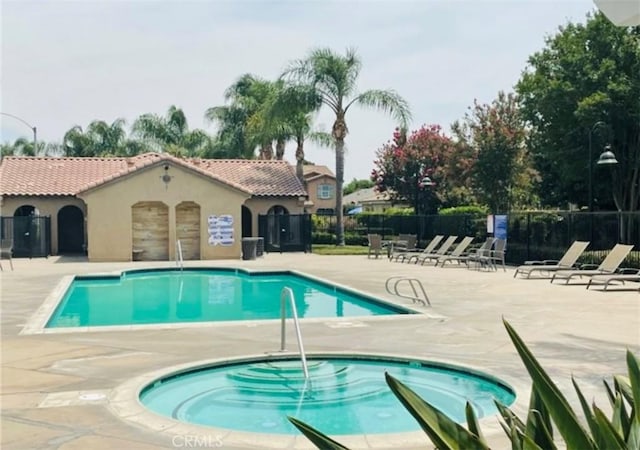 view of pool with a patio