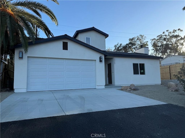 view of front of home featuring a garage