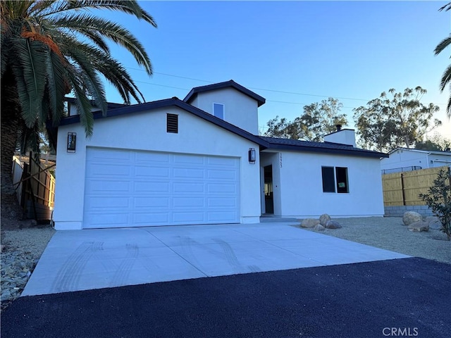 view of front of house featuring a garage