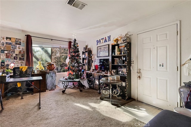 interior space with carpet floors