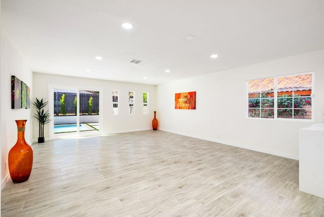 interior space featuring light wood-type flooring