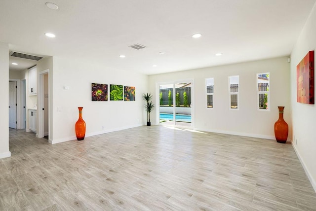 empty room featuring light hardwood / wood-style floors