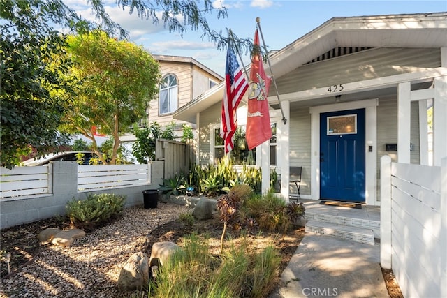 view of entrance to property