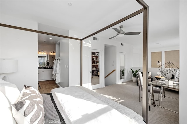 5550 Boardwalk Unit 102, Hawthorne, CA 90250 - bedroom with ensuite bathroom and carpet