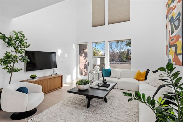 5550 Boardwalk Unit 102, Hawthorne, CA 90250 - living room featuring light wood finished floors and a high ceiling