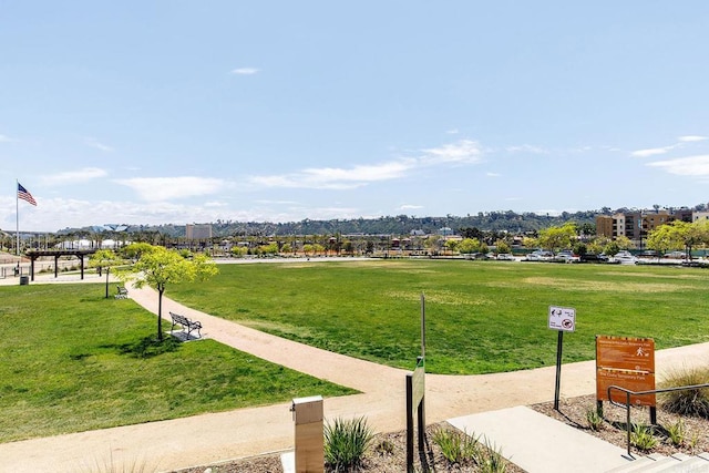 surrounding community featuring a lawn