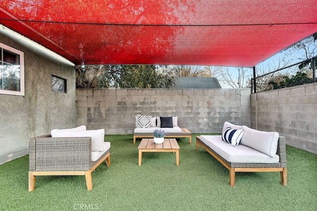 view of patio / terrace featuring outdoor lounge area