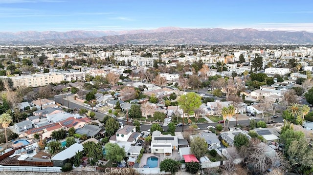 aerial view featuring a mountain view