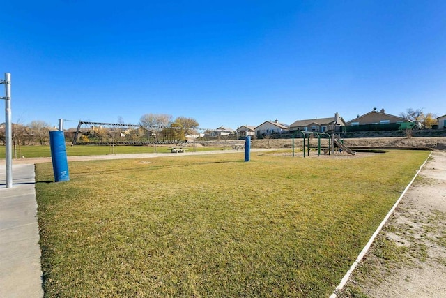 view of yard featuring a playground