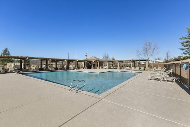 view of pool with a patio area