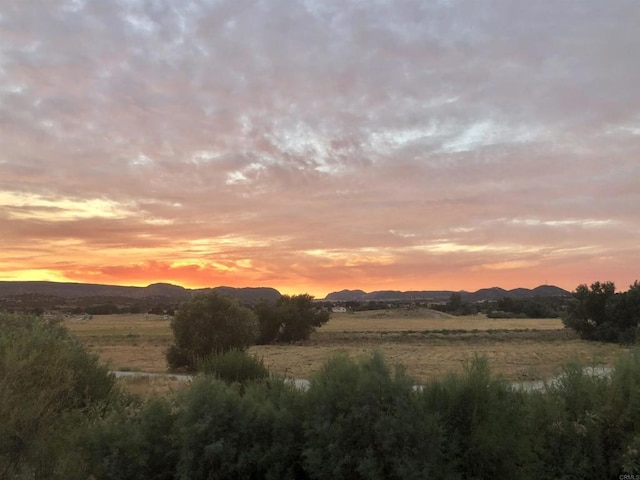 property view of mountains with a rural view