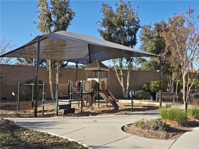 view of jungle gym