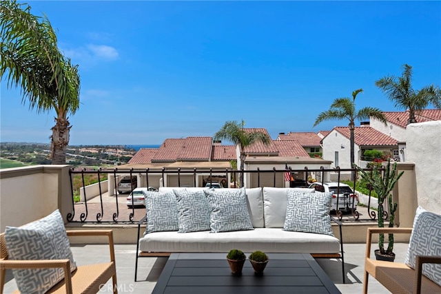 balcony featuring outdoor lounge area