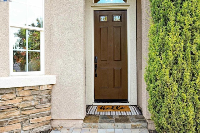 view of doorway to property