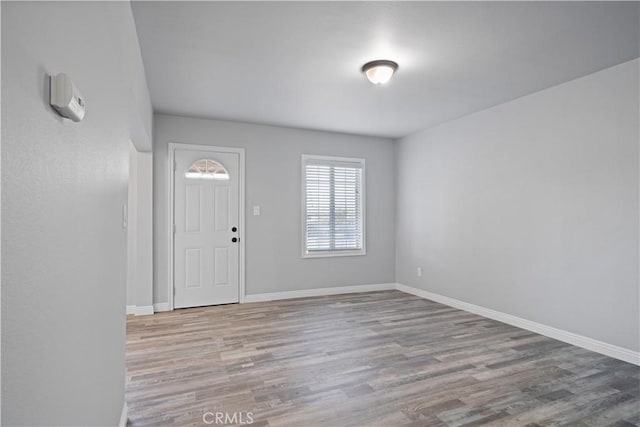 entrance foyer featuring light wood-type flooring