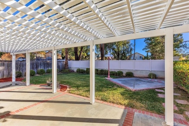 view of patio with a pergola