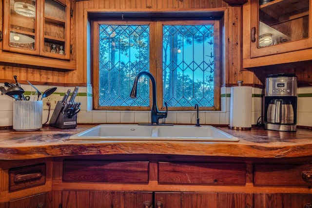 interior details with sink