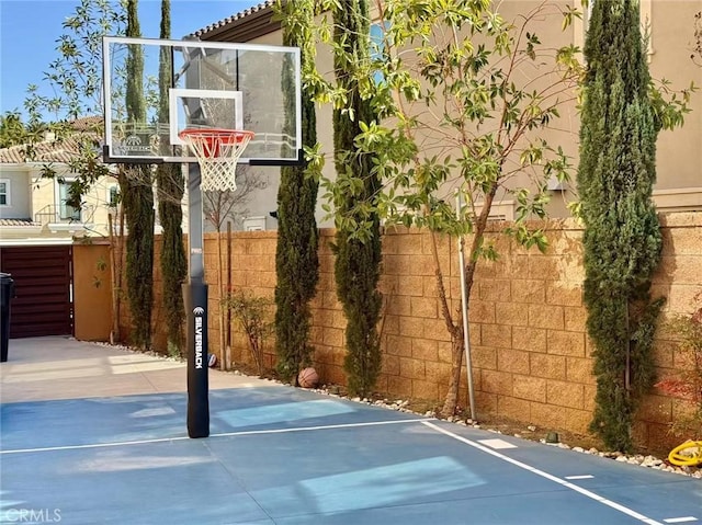 view of basketball court