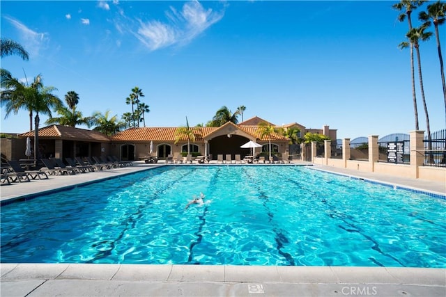 view of pool with a patio area