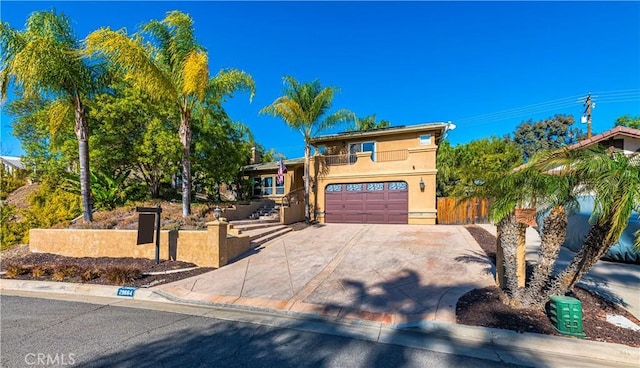 view of front of home featuring a garage