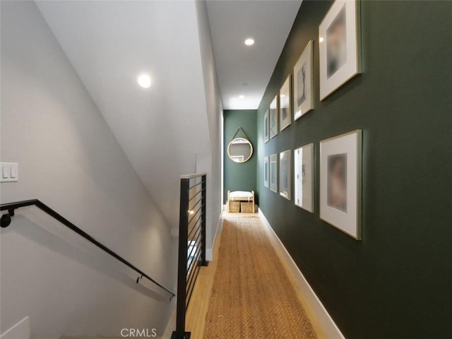 hall featuring hardwood / wood-style floors