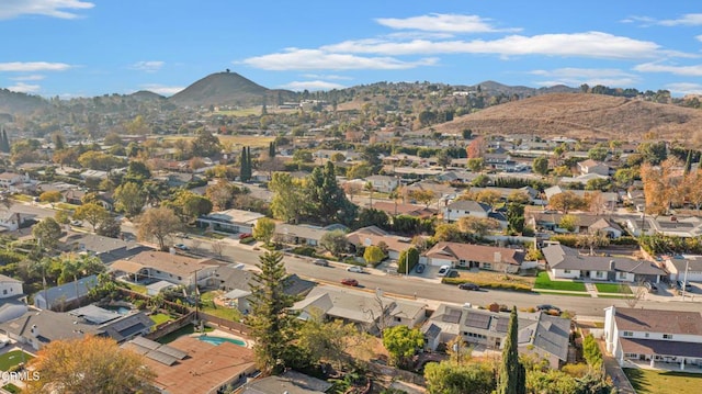 bird's eye view featuring a mountain view