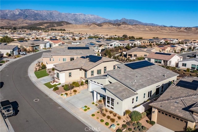 bird's eye view featuring a mountain view