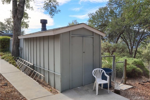 view of outdoor structure