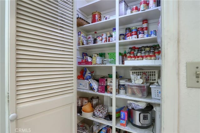 view of pantry