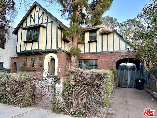 view of tudor home