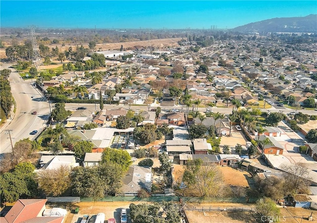 aerial view featuring a mountain view