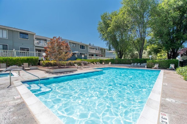 view of pool with a patio