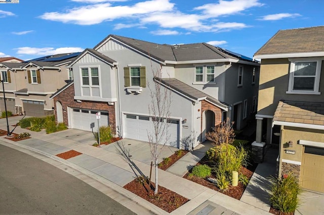 view of property with a garage