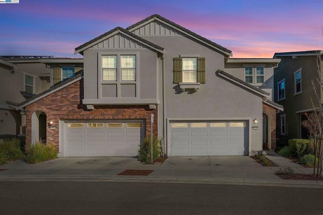 view of front facade with a garage