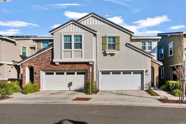 view of front facade with a garage