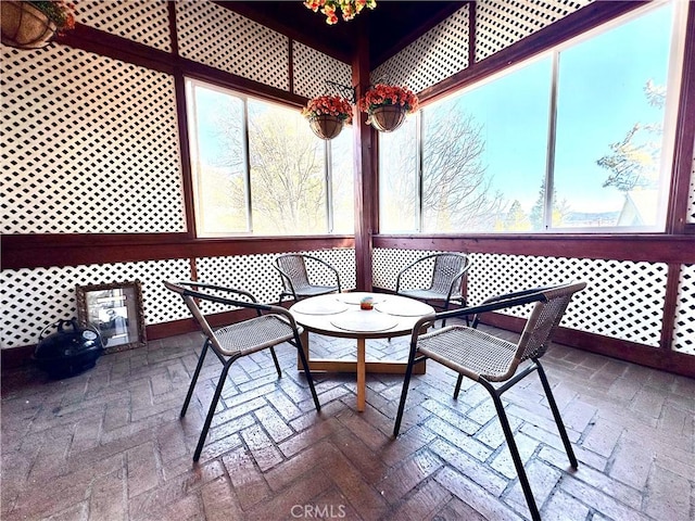 view of sunroom