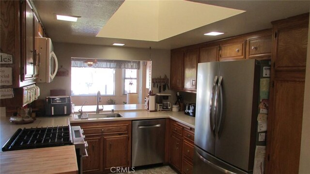 kitchen with stainless steel appliances and sink