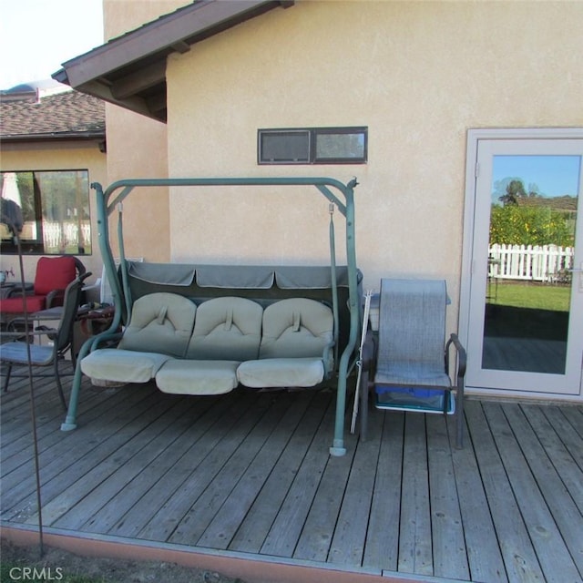 view of wooden terrace