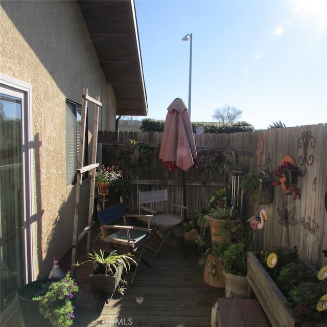 view of patio / terrace featuring a deck