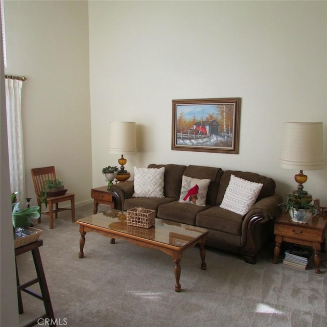 view of carpeted living room