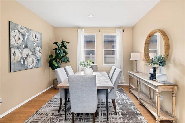 dining room featuring hardwood / wood-style flooring