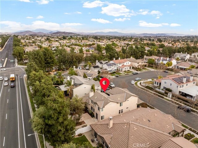 aerial view featuring a mountain view