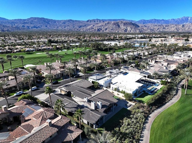 aerial view featuring a mountain view