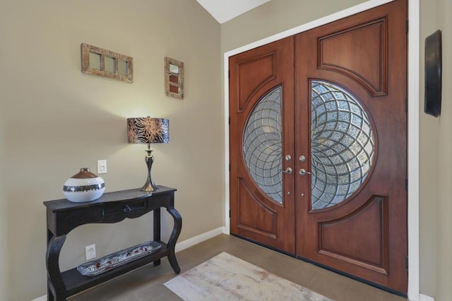 entryway with french doors