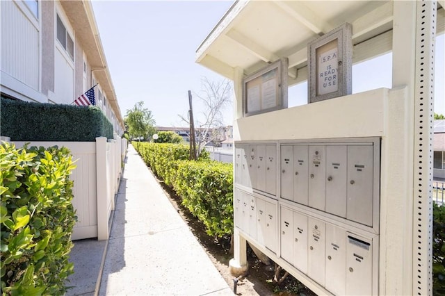 surrounding community featuring a mail area