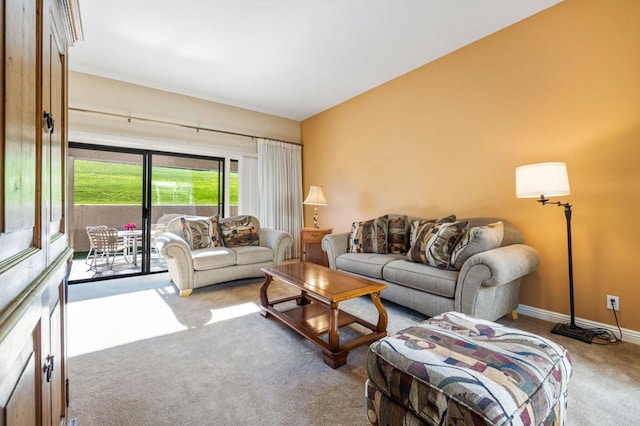 view of carpeted living room