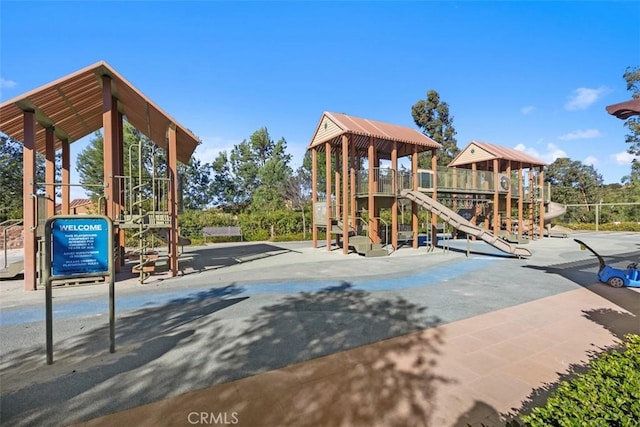 view of community jungle gym