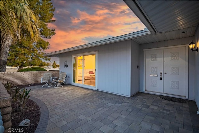 exterior space featuring a patio